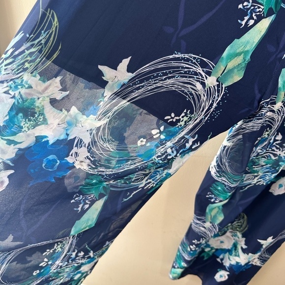 StyleWe Women's Regular Fit Urban Plants Fashion Pants JJ4 Blue Size 2XL NWT - Picture 5 of 5